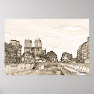 Póster París por el Poster del Sena