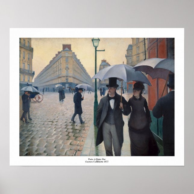 Póster Paris Street Rainy Day by Gustave Caillebotte (Frente)