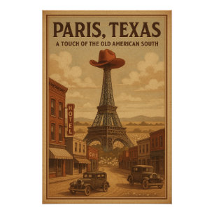 PÓSTER PARIS, TEXAS — UN TOQUE DEL VIEJO AMÉRICA