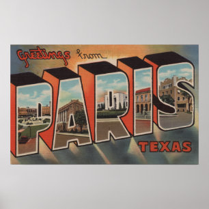 Póster París, TexasGrandes Escenas de letrasParís, TX