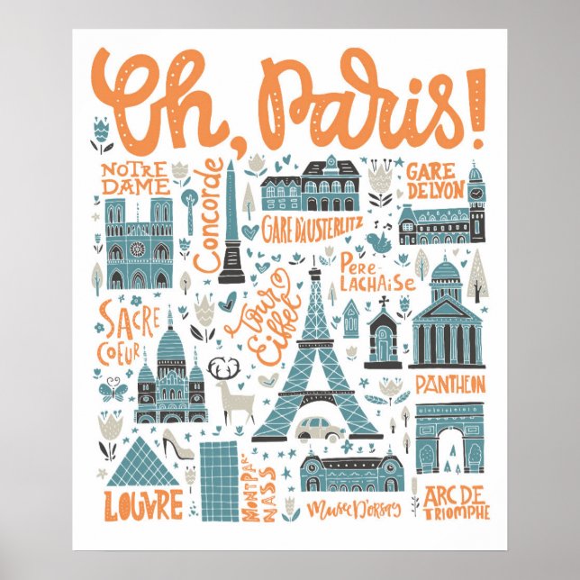 Póster ¡París! | Tipografía urbana (Frente)
