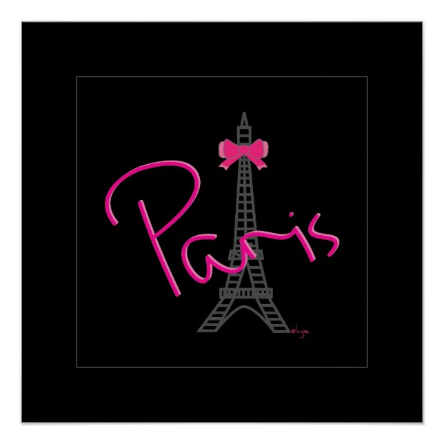 Póster París, Torre Eiffel con arco Moderno (Anverso)