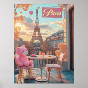 Póster París - Viajes en la Torre Eiffel