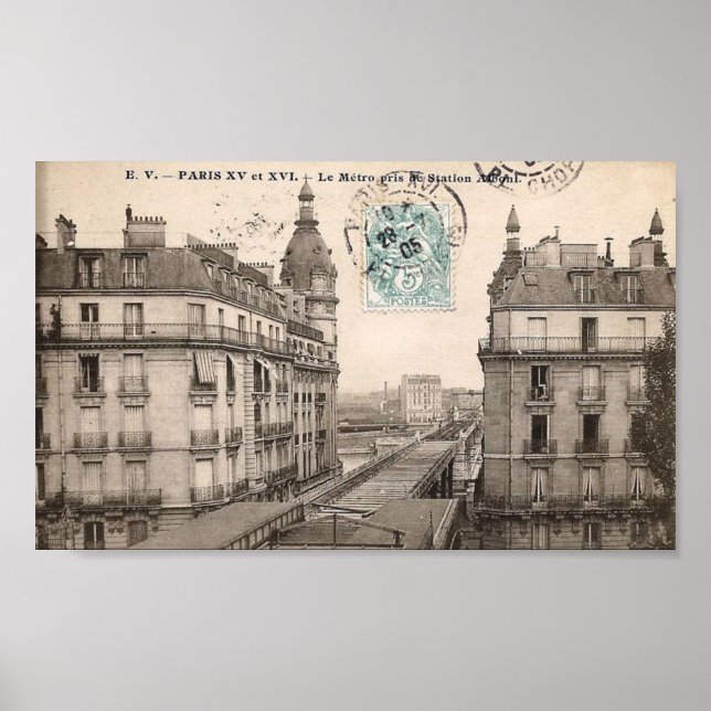 Póster París - Vintage (Frente)