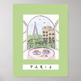 Póster París y la Torre Eiffel "PARIS"