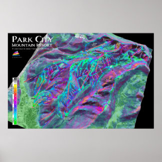 Póster Park City 3dSkiMaps Poster