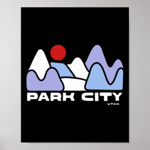 Póster Park City Utah Mountain Senderismo Esquí Deporte I