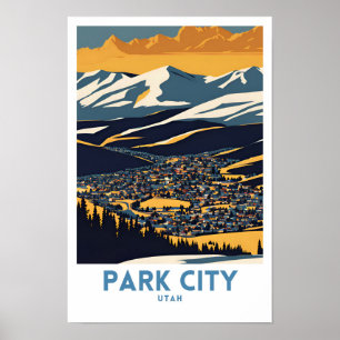 Póster Park City Utah Vintage