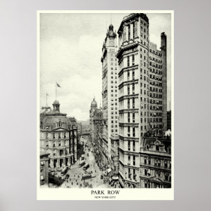 Póster Park Row 1898, Nueva York