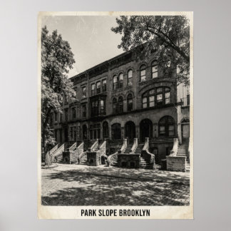 Póster Park Slope Brooklyn Nueva York