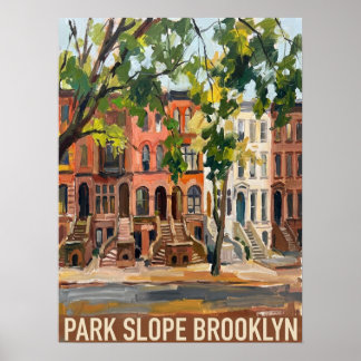 Póster Park Slope Brooklyn Nueva York