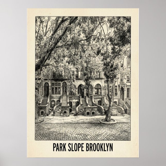 Póster Park Slope Brooklyn Nueva York (Frente)