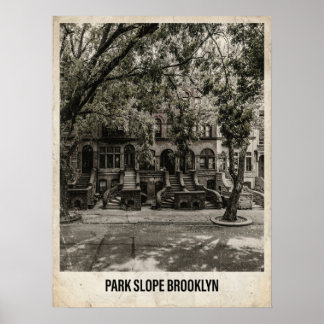 Póster Park Slope Brooklyn Nueva York
