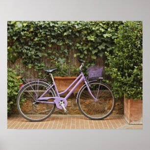 Póster Parked bicycle, Pienza, Italy, Tuscany