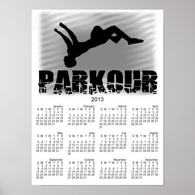 Póster Parkour Athlete 2013 calendar poster (Frente)