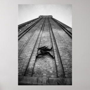 Póster Parkour Atleta escalar Torre San Marco