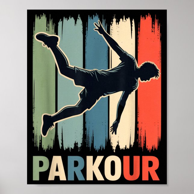 Póster Parkour, Urban Gymnast, Traceur, Runner  (Frente)