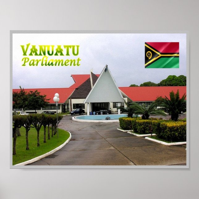 Póster Parlamento de Vanuatu - (Frente)
