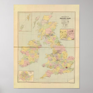 Póster Parliamentary map, British Isles