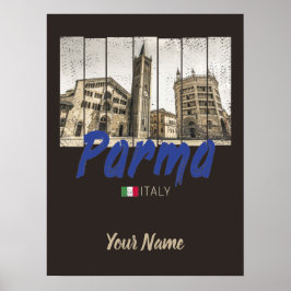 Póster Parma Emilia-Romagna Italia Vintage Souvenir
