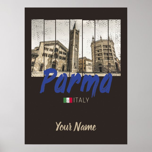 Póster Parma Emilia-Romagna Italia Vintage Souvenir (Frente)