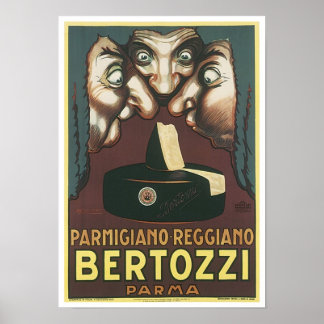 Póster Parmagiana Reggiano Bertozzi Parma Ad