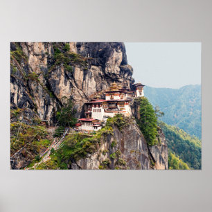 Póster Paro Taktsang: El Monasterio del Nido del Tigre -