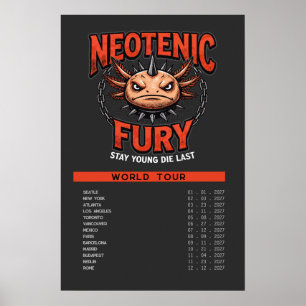 Póster Parodia de gira de la banda de Heavy Metal Axolotl