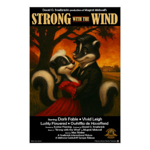 Póster Parodia de la película Fuerte con el Viento