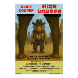 Póster Parodia de película de babuino alto