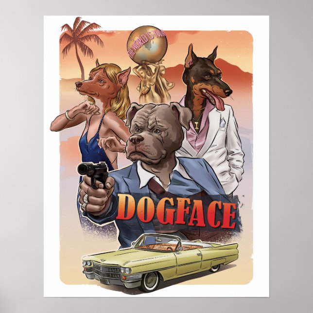Póster Parodia del perro de Gangster (Frente)