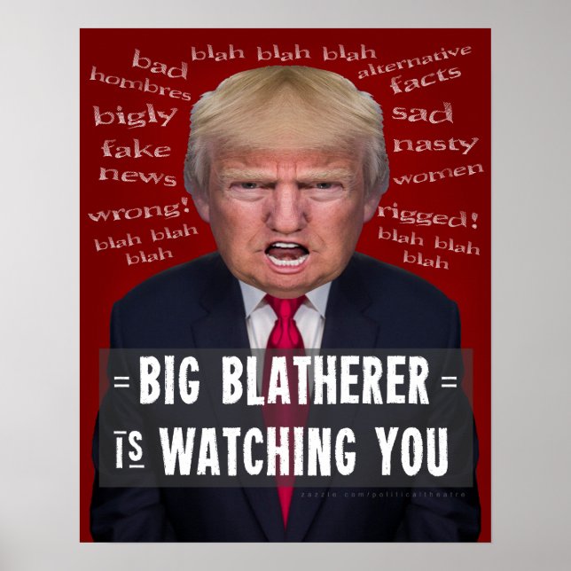 Póster Parodia política contra el presidente Donald Trump (Frente)