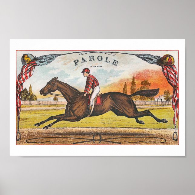 Póster Parole Vintage American Racehorse (Frente)