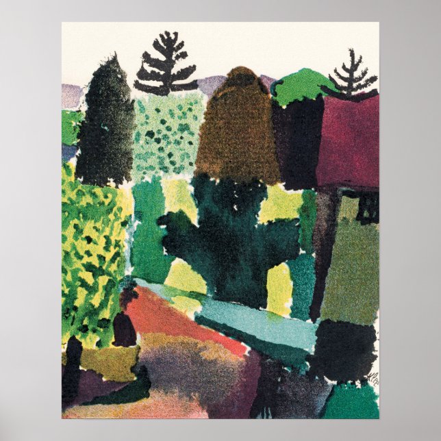 Póster Parque (1920) de Paul Klee (Frente)