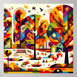 Póster Parque abstracto