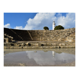 Póster Parque Arqueológico, sitio de la UNESCO, Paphos, C