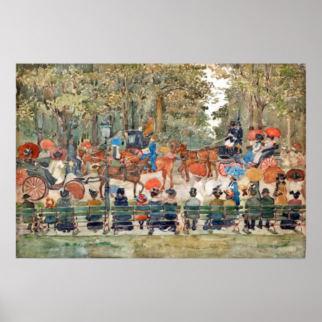 Póster Parque central Maurice Prendergast (Frente)
