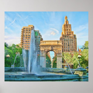 Póster Parque cuadrado de Washington, NYC