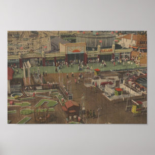 Póster Parque de atracciones Vintage, Wildwood, NJ