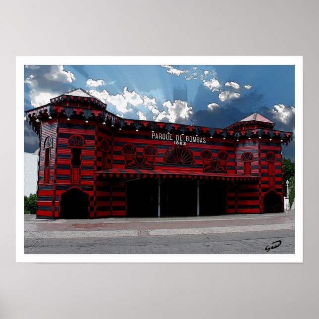 Póster Parque de Bombas de Ponce (Frente)