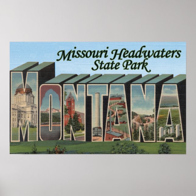 Póster Parque de Cabeceras de Misuri, Montana (Frente)