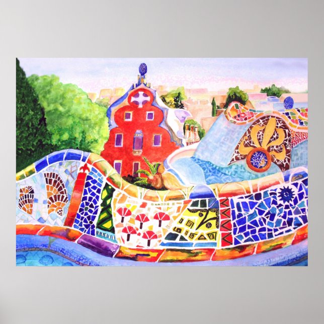 Póster Parque de Gaudí. (Frente)