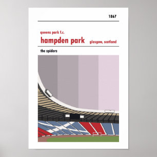 Póster Parque de Hampden, Glasgow. Poster del estadio