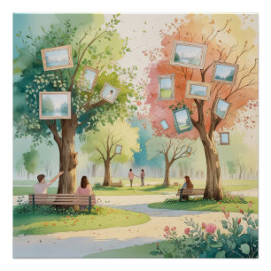 Póster Parque de la Memoria – Arte Emocional Acuarela Ref