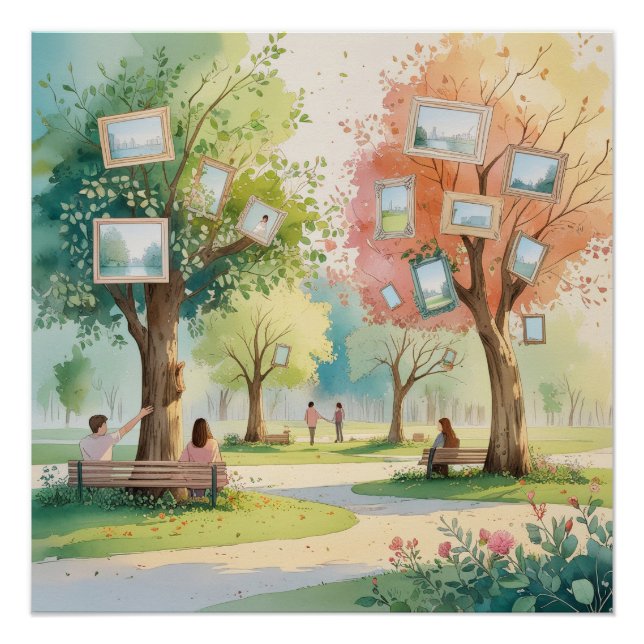 Póster Parque de la Memoria – Arte Emocional Acuarela Ref (Anverso)