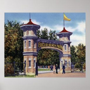 Póster Parque de la playa de Cleveland Ohio Euclid
