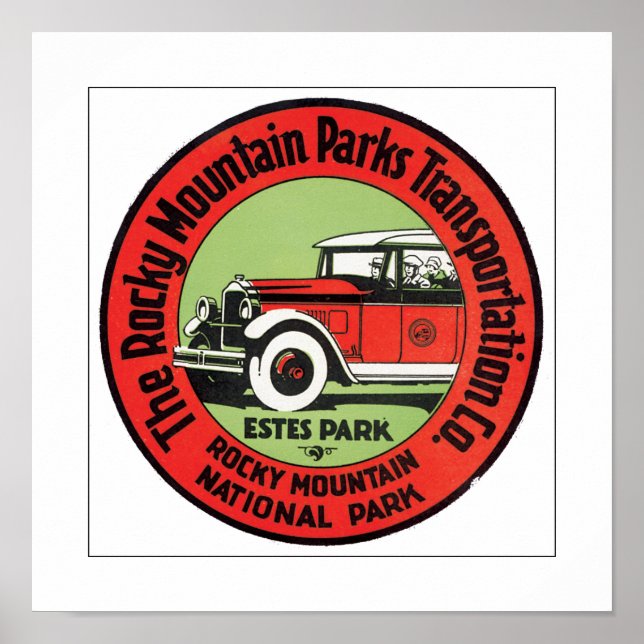 Póster Parque de las Montañas Rocosas (Frente)