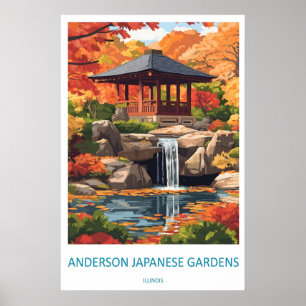 Póster Parque de los Jardines Japoneses Anderson National