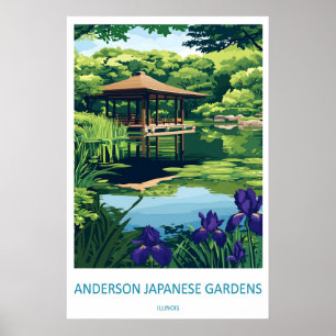 Póster Parque de los Jardines Japoneses Anderson Travel N