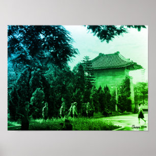 Póster Parque de mártires Cantonina vintage China
